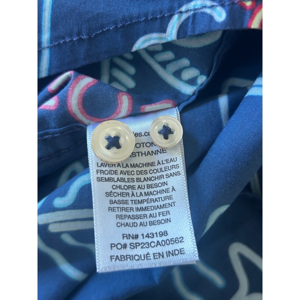 Chubbies The One Man Wolf Pack Friday Shirt Navy Neon Tropical Vacation Size S - Picture 8 of 8